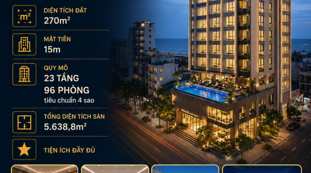 Chính chủ cần bán khách sạn 4 sao đường Võ Văn Kiệt, cách biển chỉ 200m